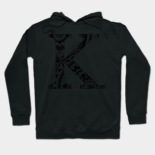 Mandala Letter Capital K Hoodie